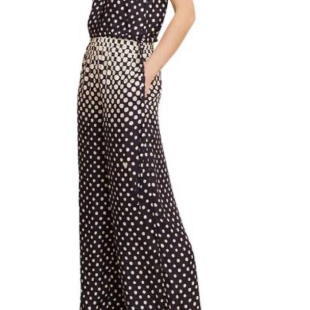 Cara Cara Black & White Polka Dot Wide Leg Pants